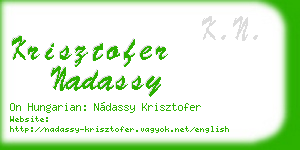 krisztofer nadassy business card