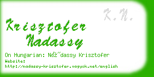 krisztofer nadassy business card